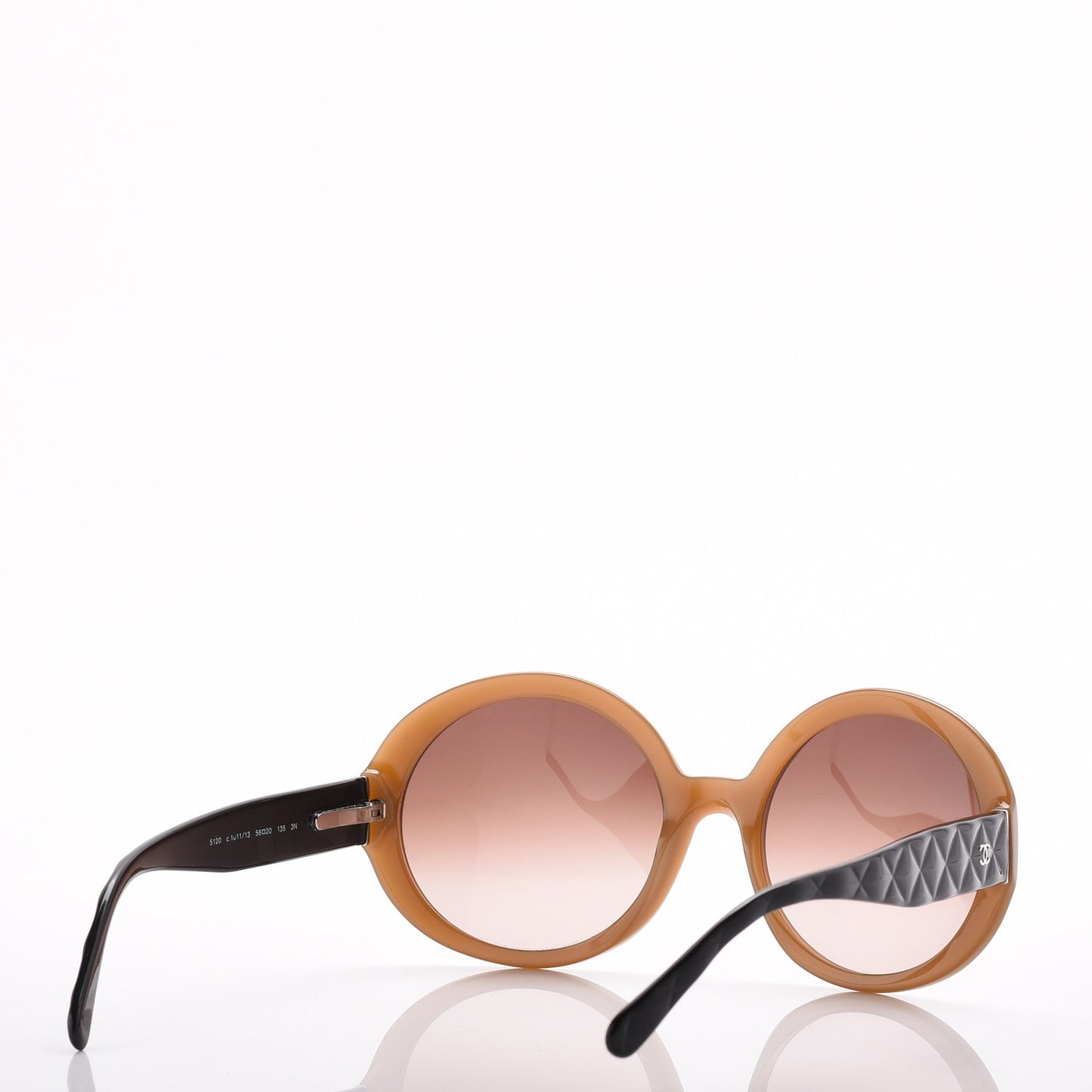 Quilted CC Mod Sunglasses 5120 Brown