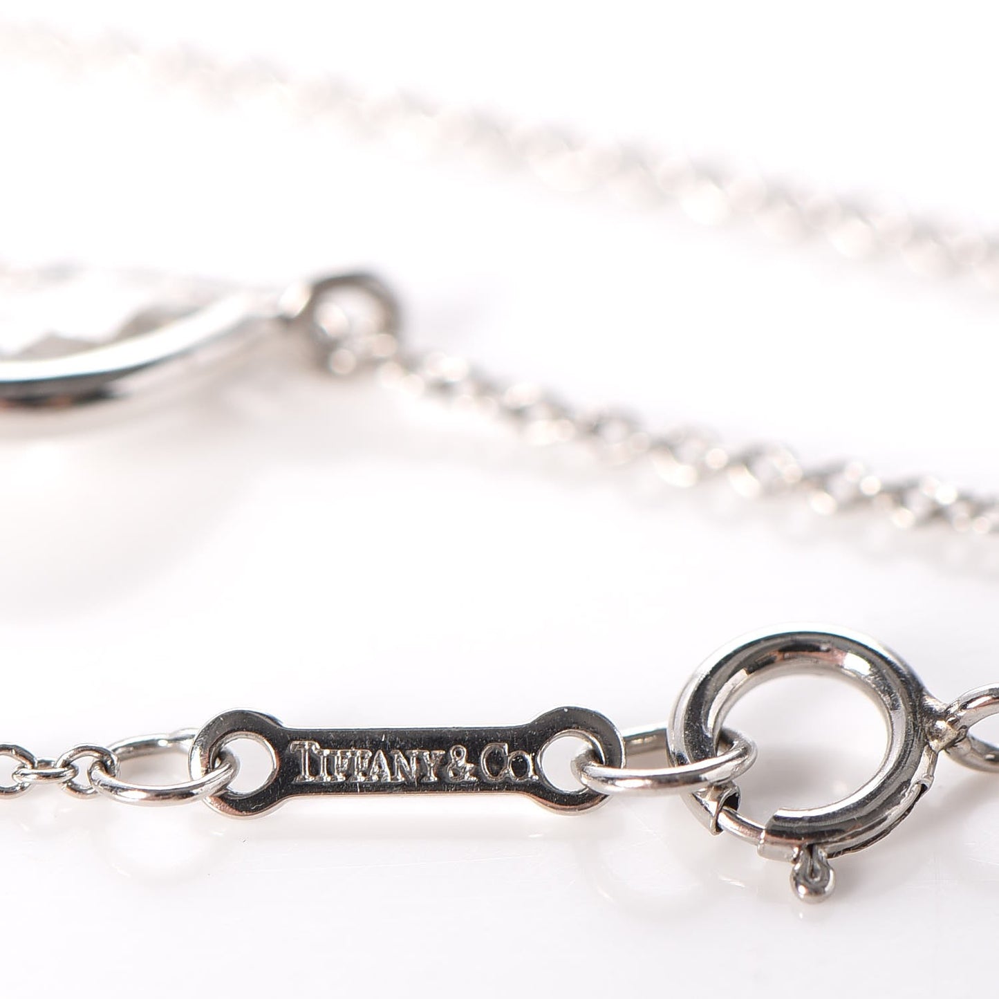 Platinum Diamond .40ct Elsa Peretti Diamonds By The Yard Pear Shape Necklace