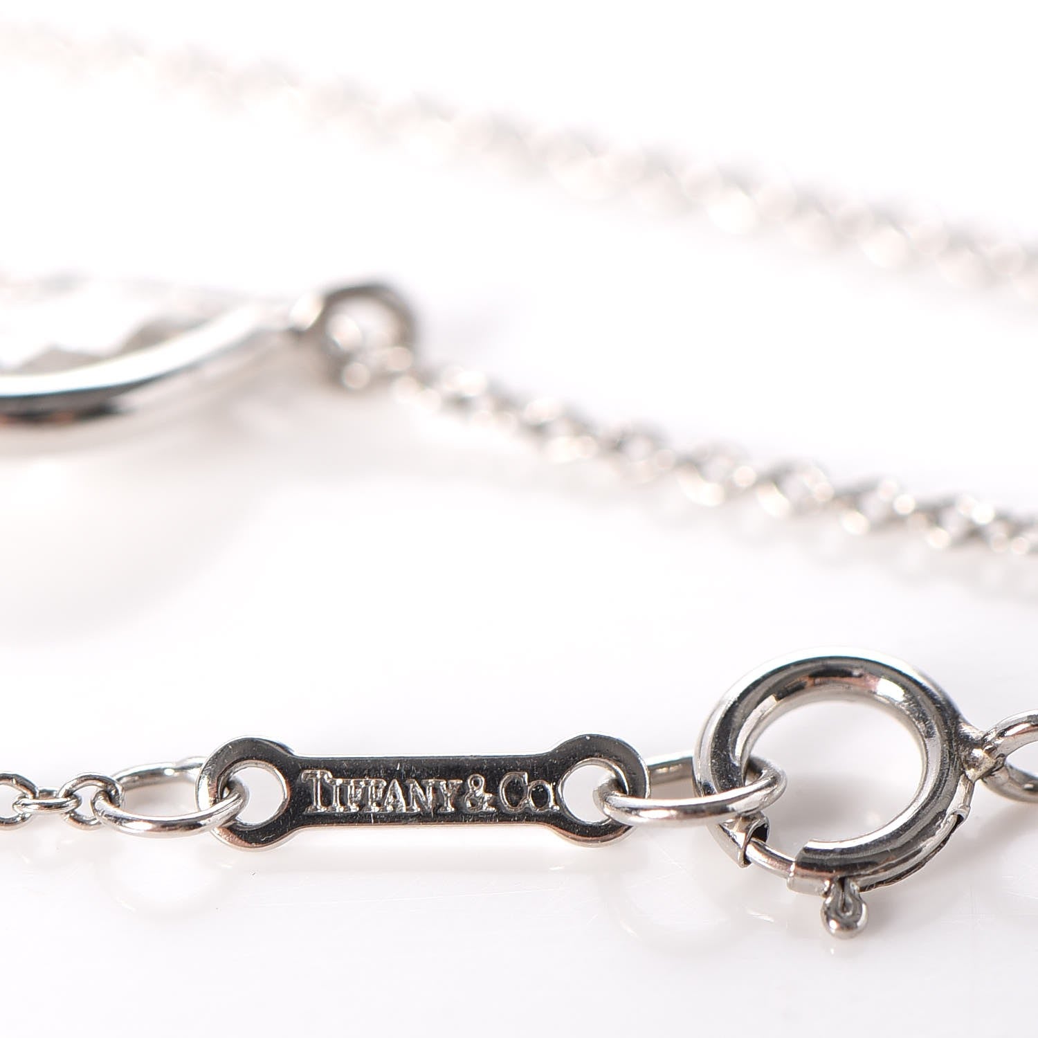 Tiffany Platinum Diamond .40ct Elsa Peretti Diamonds By The Yard Pear Shape Necklace 8 of 8