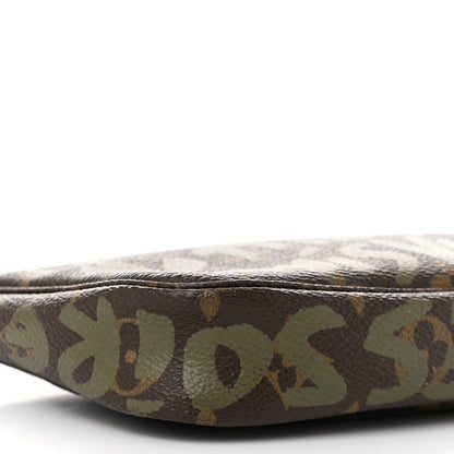 Louis Vuitton Monogram Graffiti Pochette Accessories Kaki 9 of 10
