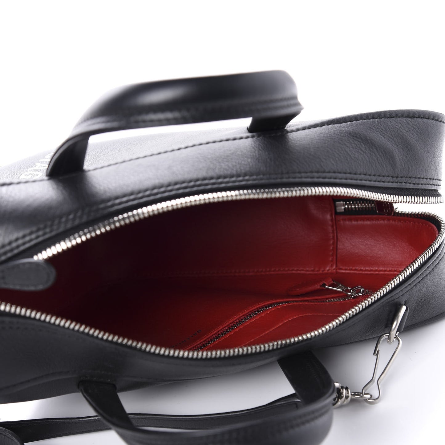 Calfskin S Triangle Duffle Black