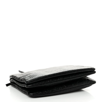 Celine Shiny Goatskin Large Trio Crossbody Bag Black 4 of 13