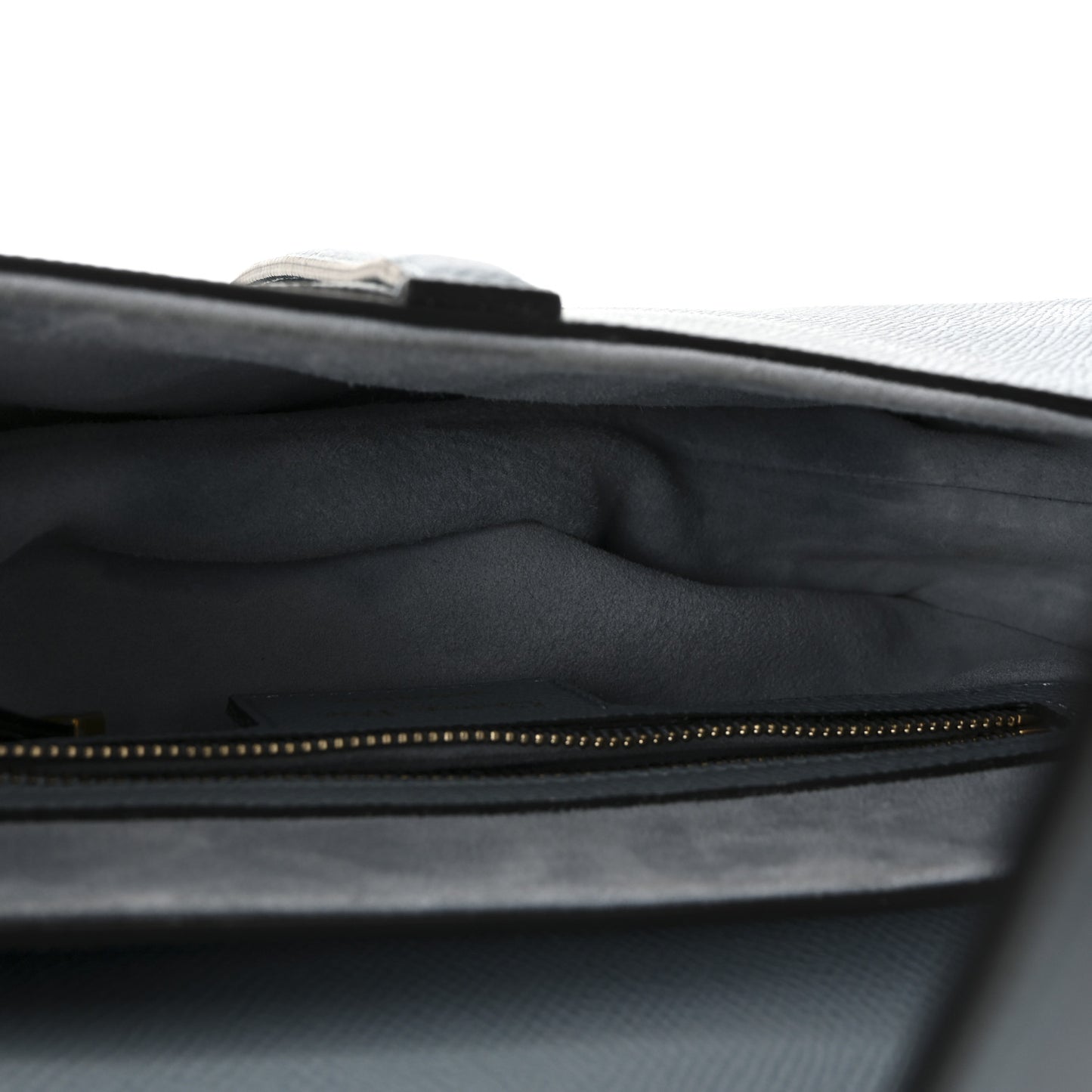 Grained Calfskin Saddle Bag With Strap Sky Blue