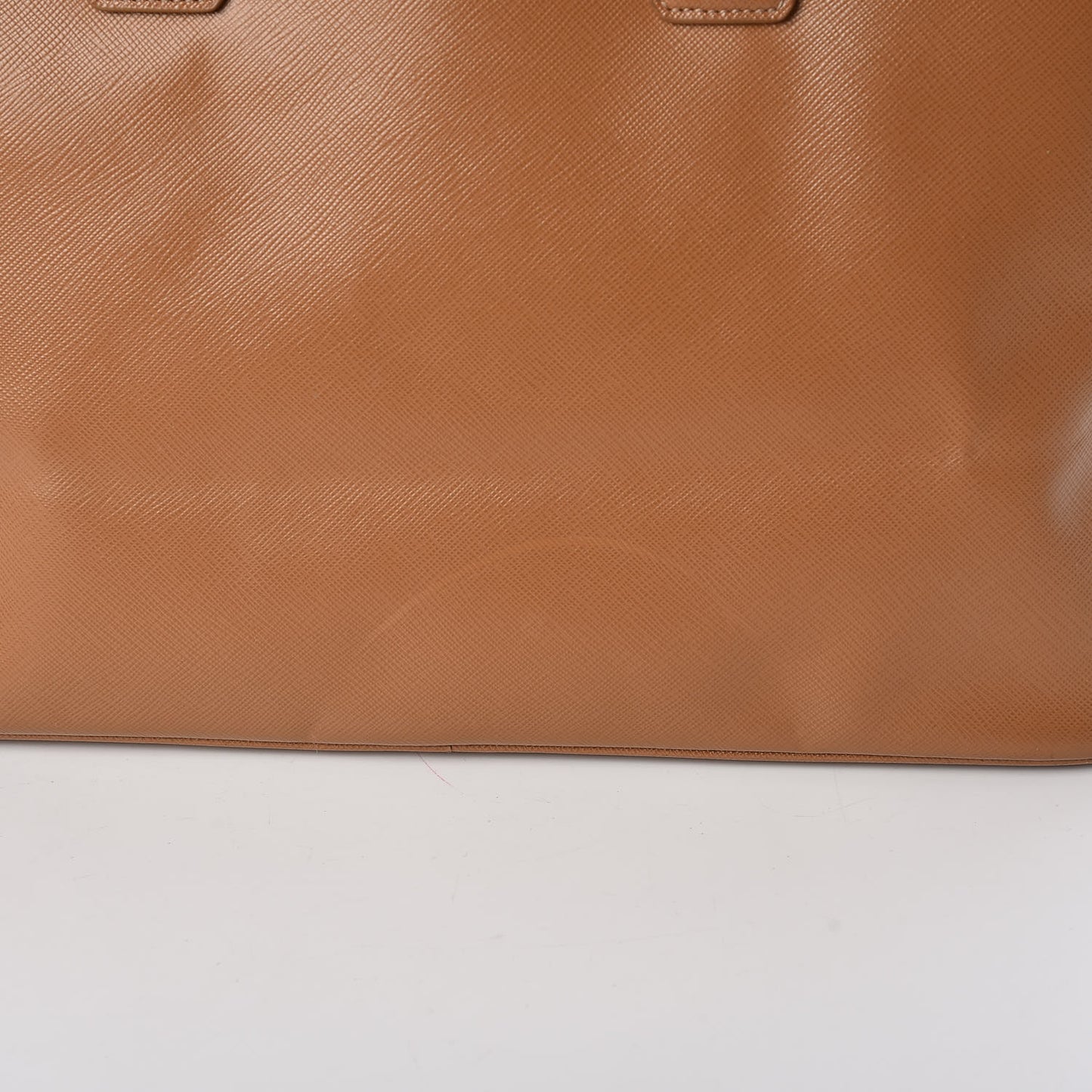 Saffiano Large Galleria Double Zip Tote Caramel