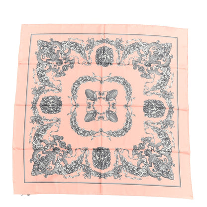 Gucci Silk Twill Lady Kingdom Square Scarf Rose Light Grey 1 of 4