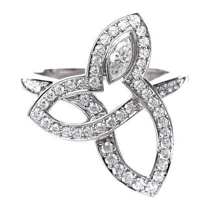 Harry Winston Platinum Diamond Lily Cluster Ring 47 4.25 1 of 6