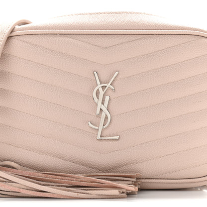 Saint Laurent Grain De Poudre Matelasse Monogram Mini Lou Camera Bag Marble Pink 8 of 12