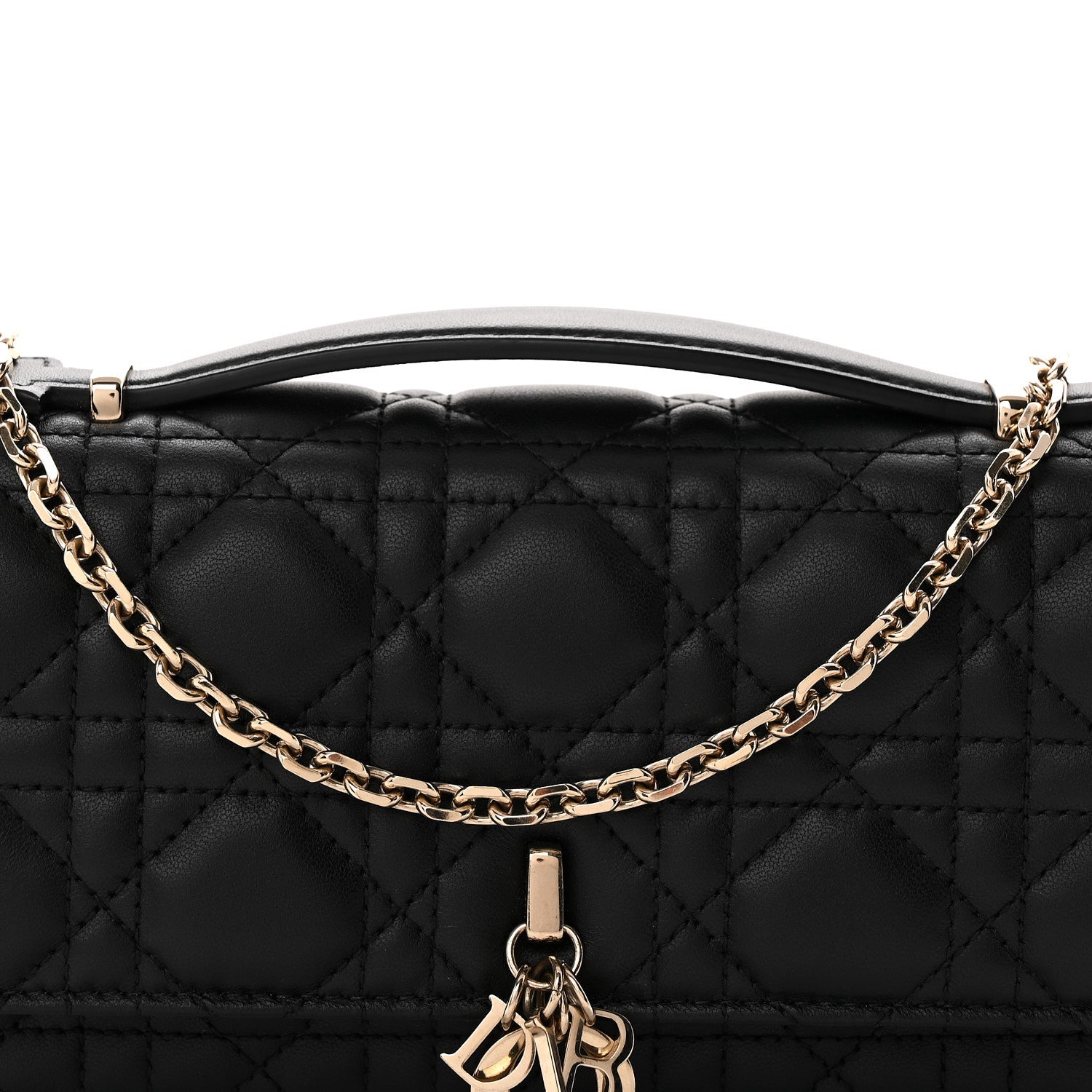 Christian Dior Lambskin Cannage Mini My Dior Bag Black 8 of 11
