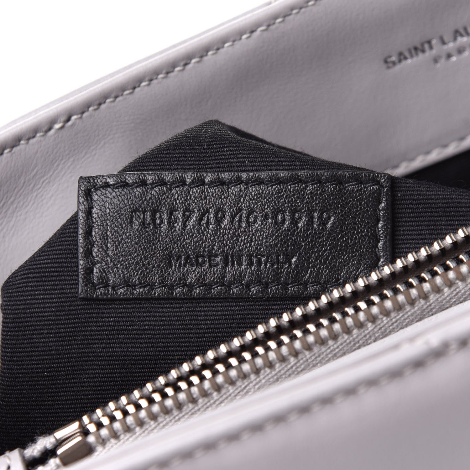Saint Laurent Calfskin Y Quilted Monogram Medium Loulou Chain Satchel Granite 8 of 11