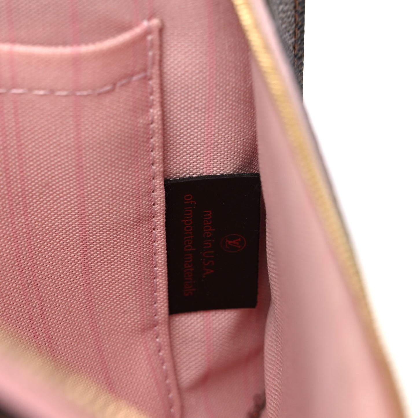 Damier Ebene Neverfull MM GM Pochette Rose Ballerine