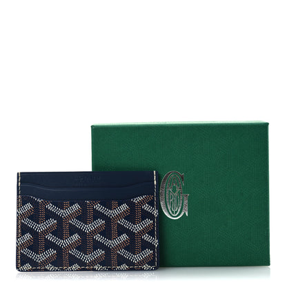 Goyard Goyardine Saint Sulpice Card Holder Navy 9 of 9