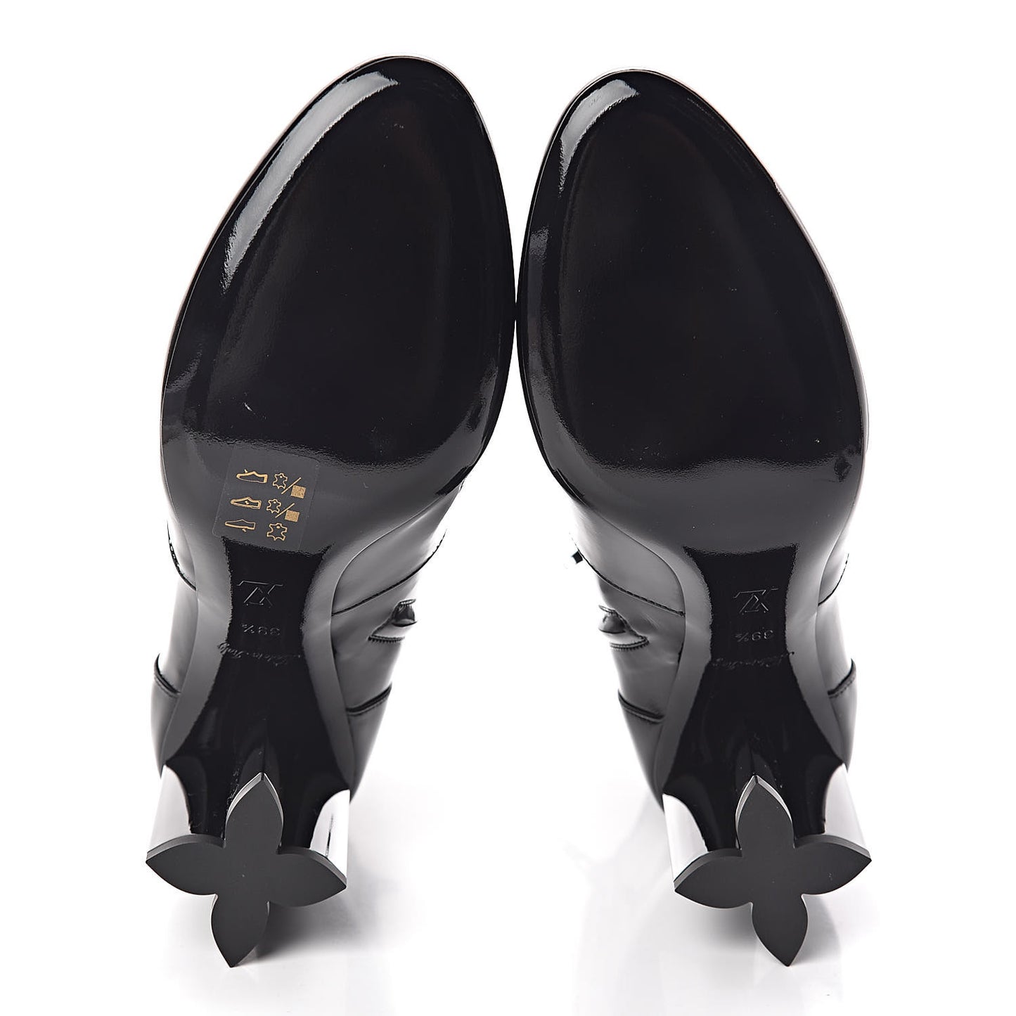 Patent Silhouette Ankle Boots 39.5 Black