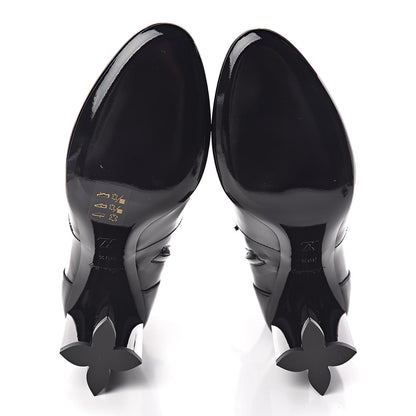 Louis Vuitton Patent Silhouette Ankle Boots 39.5 Black 5 of 7