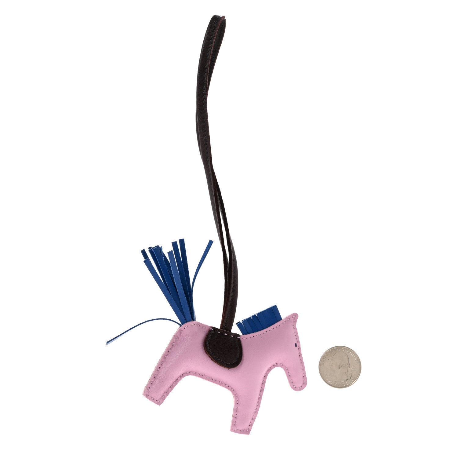 Hermes Milo Lambskin Grigri Rodeo Horse Bag Charm PM Mauve Sylvestre Bleu France Rouge Sellier 2 of 4