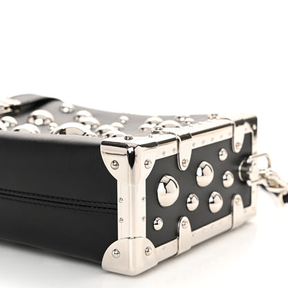 Louis Vuitton LV X YK Calfskin Brass Metal Dots Side Trunk Black 10 of 11