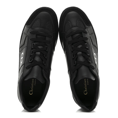 Christian Dior Calfskin Suede Logo Sneakers 37 Black 2 of 9