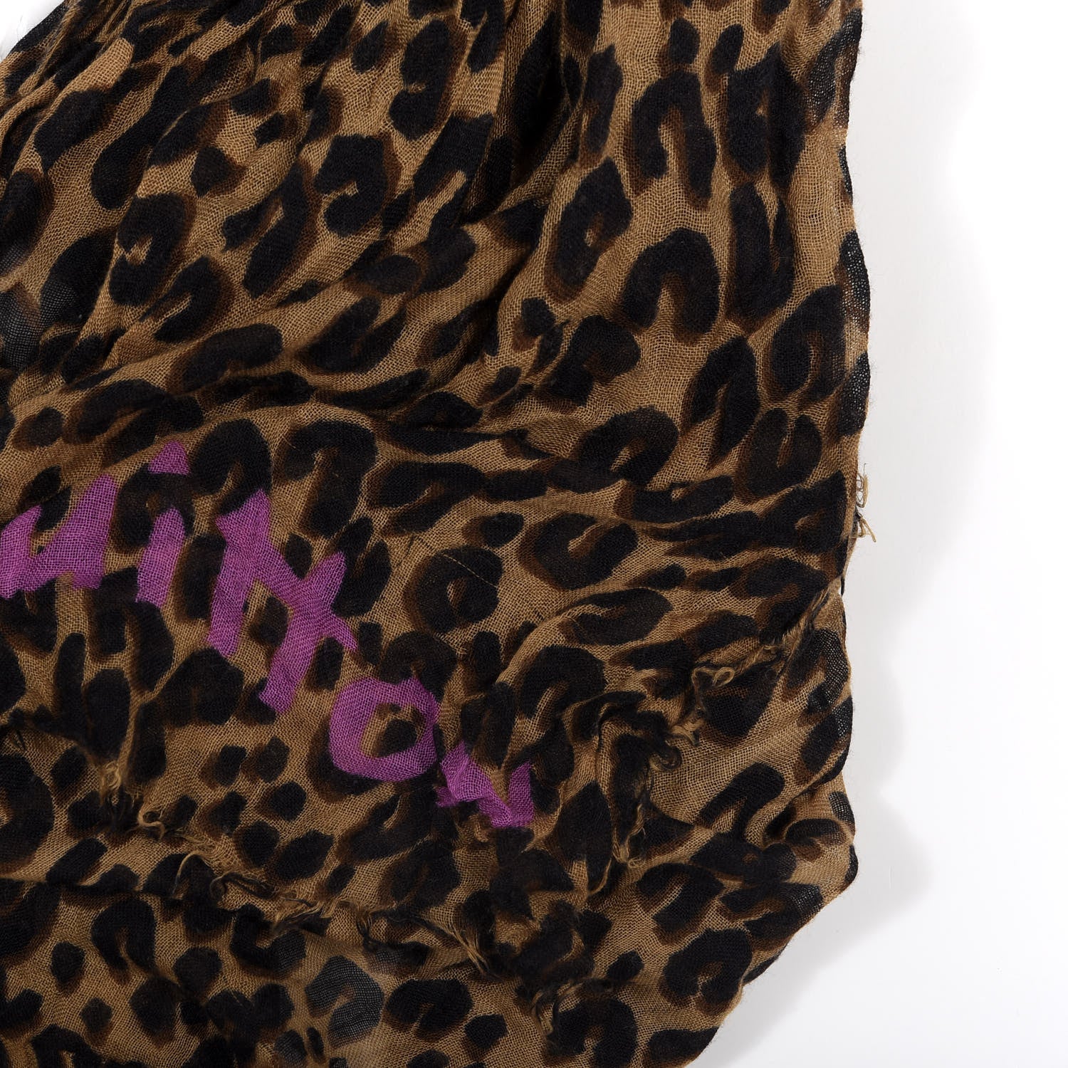 Louis Vuitton Cashmere Silk Leopard Etole Stole Marron 5 of 5