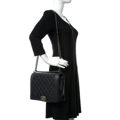 Chanel Calfskin Quilted Large Boy Flap Black 2 of 11