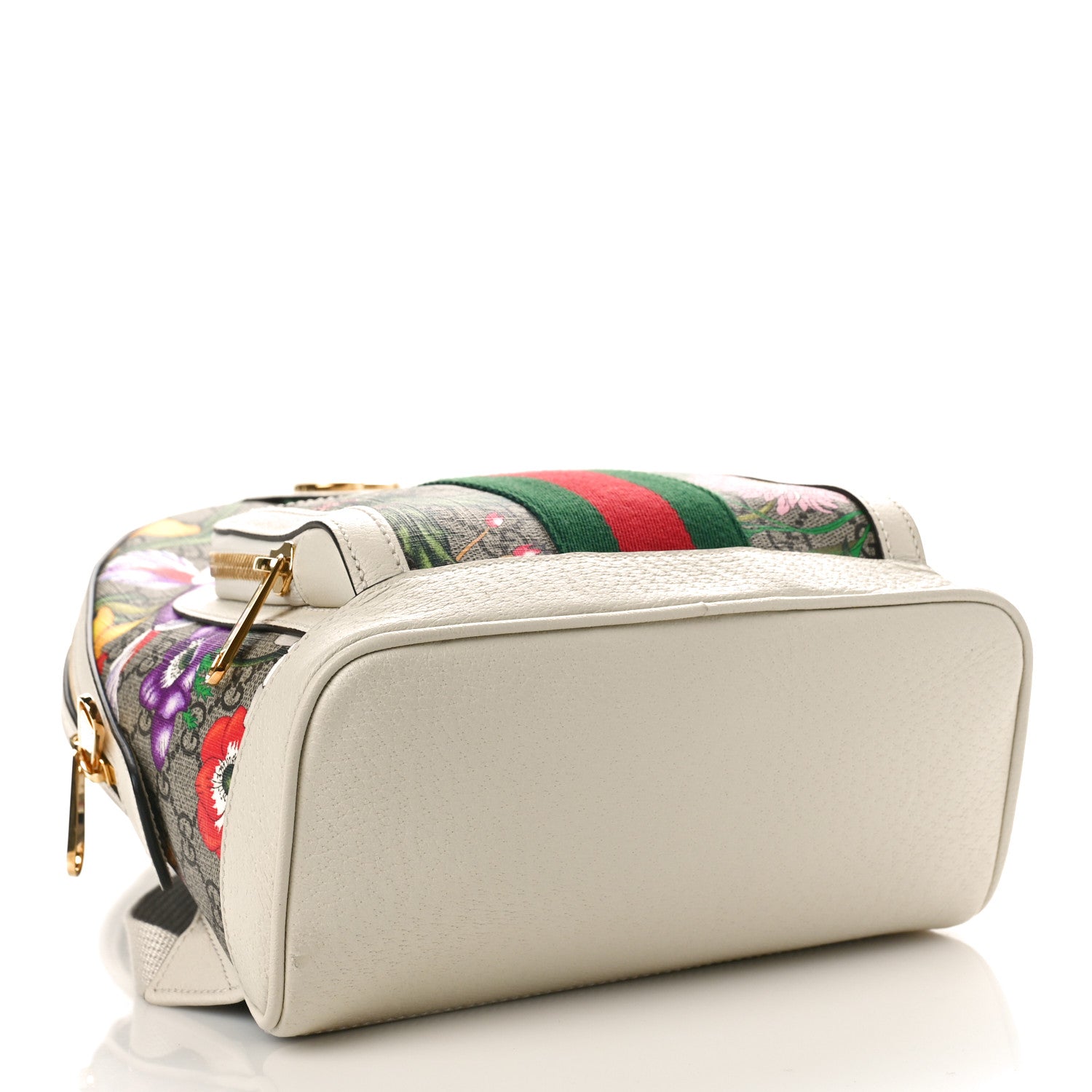 Gucci GG Supreme Monogram Flora Web Small Ophidia Day Backpack White 4 of 9