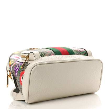 Gucci GG Supreme Monogram Flora Web Small Ophidia Day Backpack White 4 of 9