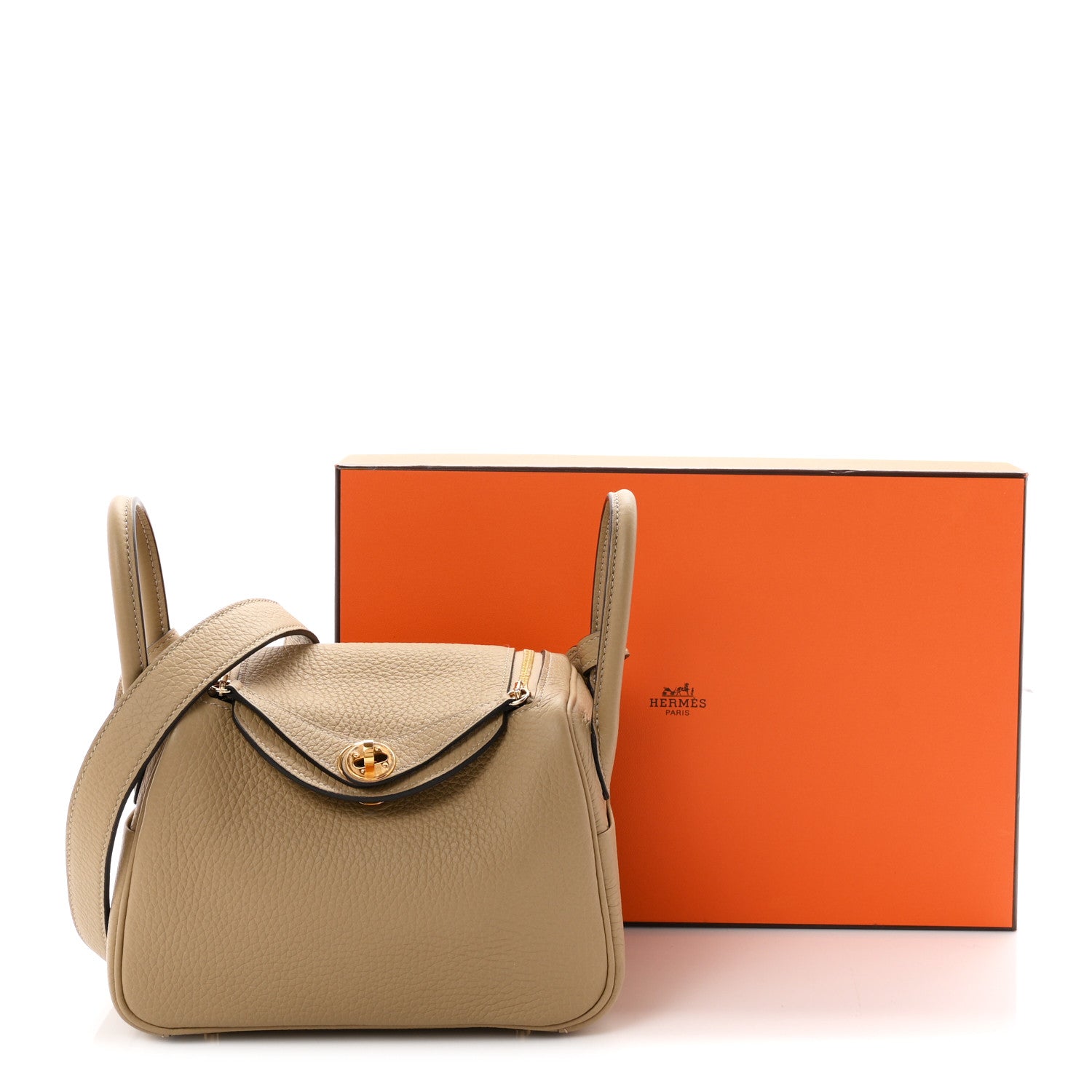 Hermes Taurillon Clemence Verso Mini Lindy 20 Trench Gris Asphalte 10 of 10