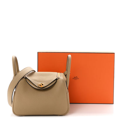 Hermes Taurillon Clemence Verso Mini Lindy 20 Trench Gris Asphalte 10 of 10