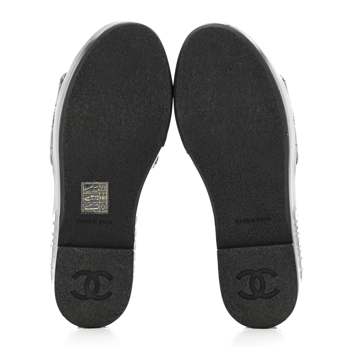 Lambskin Quilted CC Mules Sandals 36 Black White