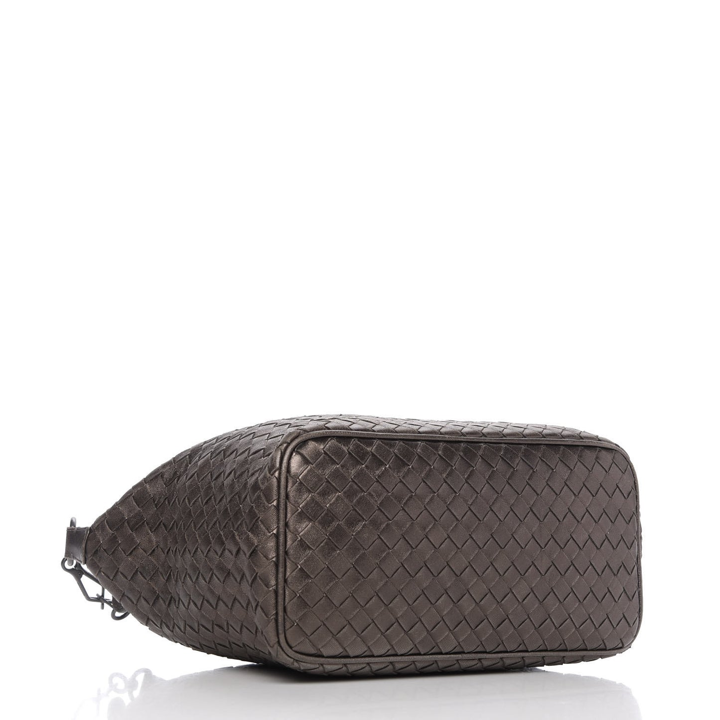 Metallic Nappa Intrecciato Small Shoulder Bag Steel