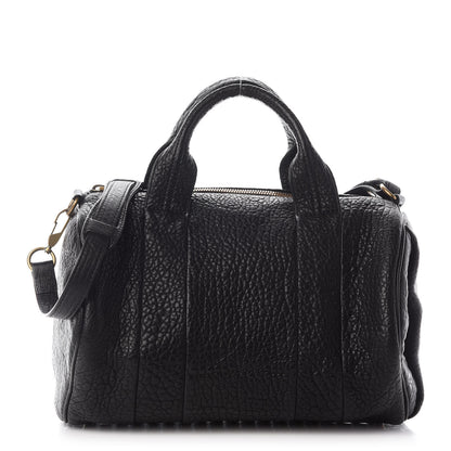 Alexander Wang Pebbled Lambskin Rocco Black Antique Brass Hardware 1 of 9