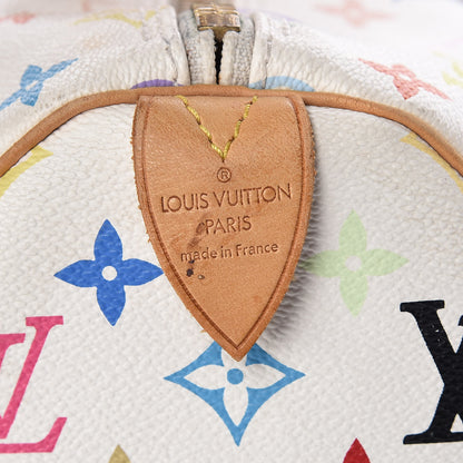 Louis Vuitton Monogram Multicolor Keepall 45 White 6 of 24