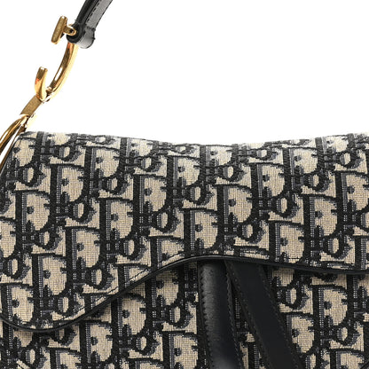 Christian Dior Oblique Saddle Bag Blue 8 of 10