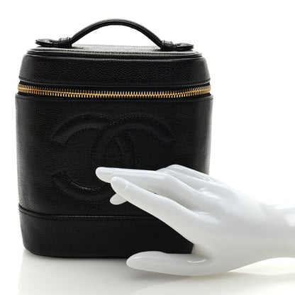 Chanel Caviar Vanity Cosmetic Case Black 2 of 7