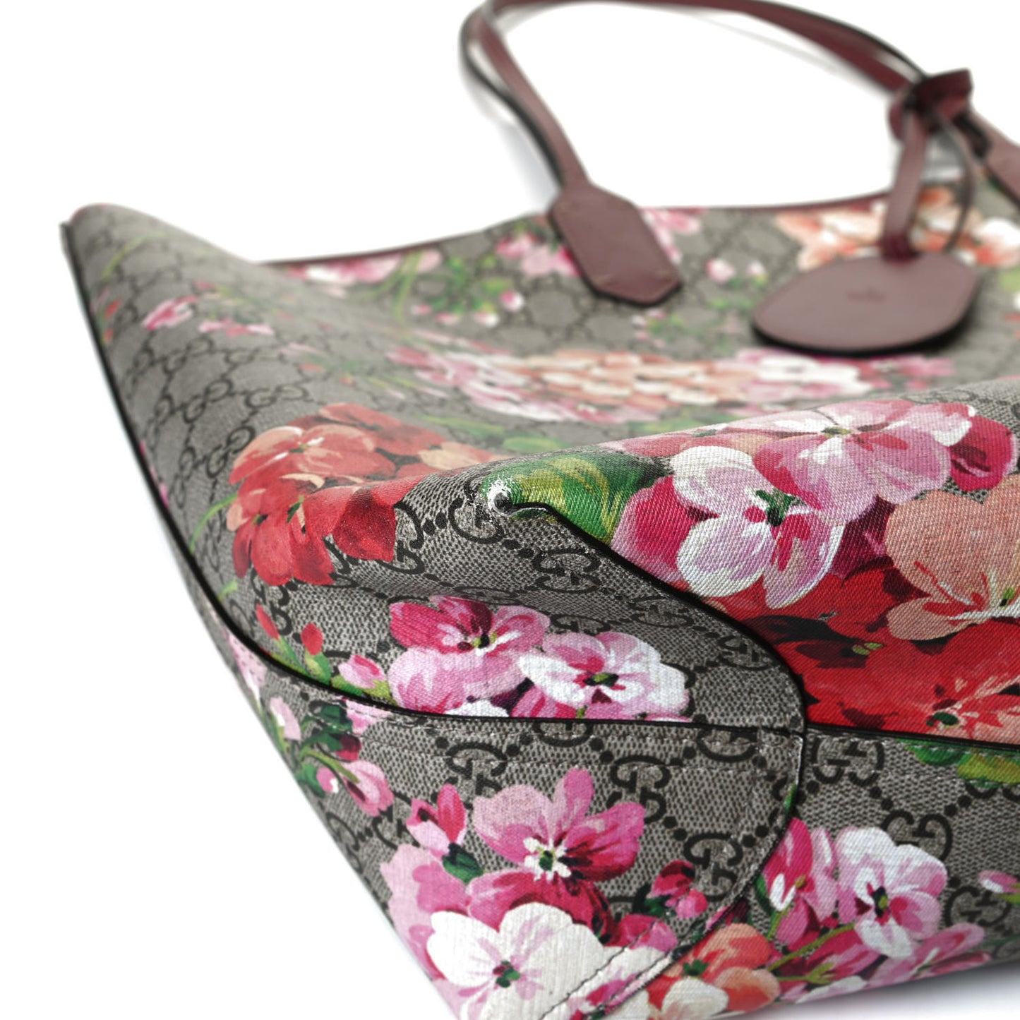 GG Supreme Monogram Blooms Large Reversible Tote Beige Multicolor Dry Rose