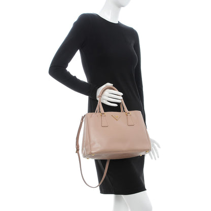 Prada Saffiano Small Galleria Double Zip Tote Cammeo 3 of 9