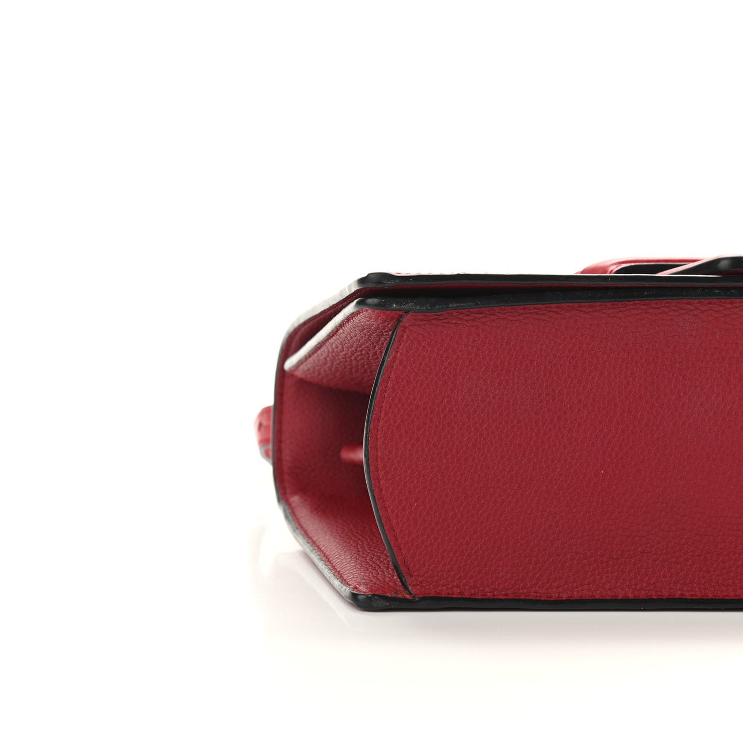 Grained Calfskin Medium Barcelona Shoulder Bag Scarlet Red