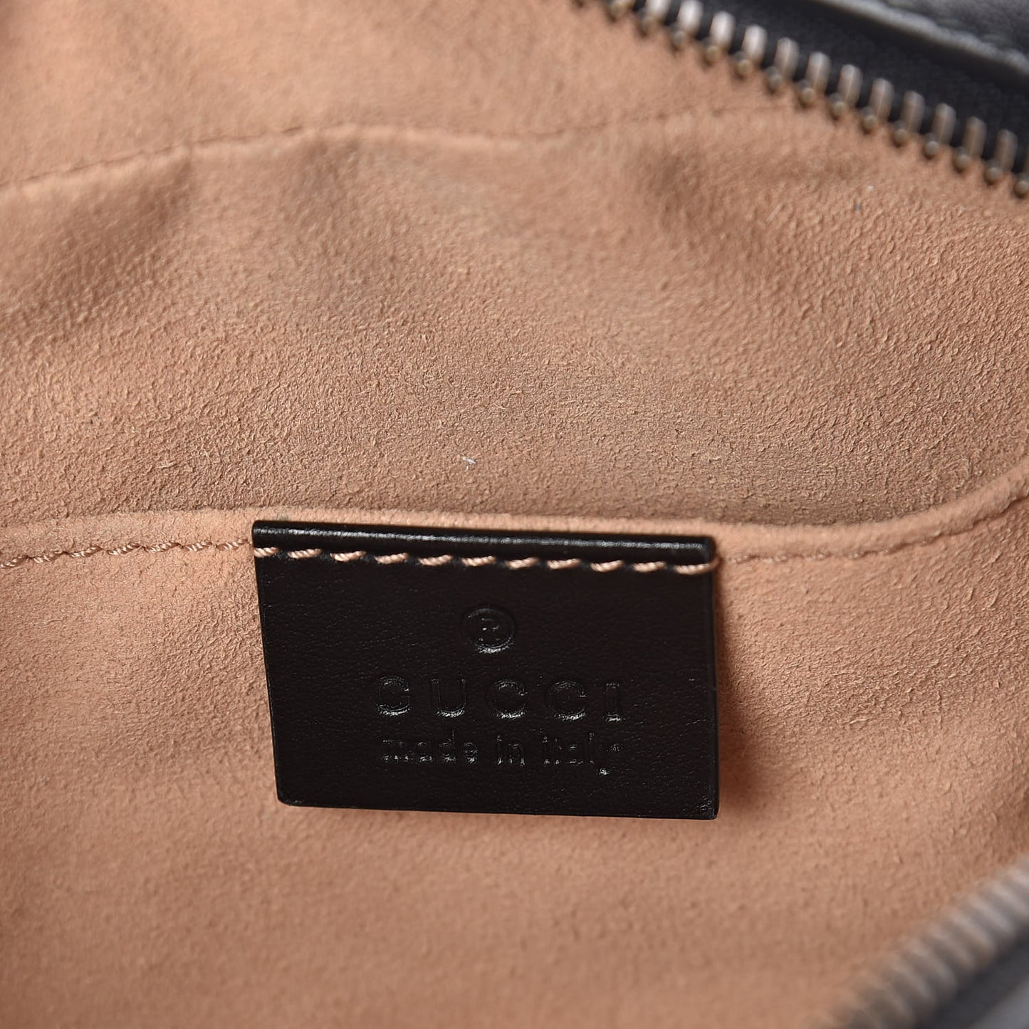 Calfskin Matelasse Mini GG Marmont Chain Shoulder Bag Black