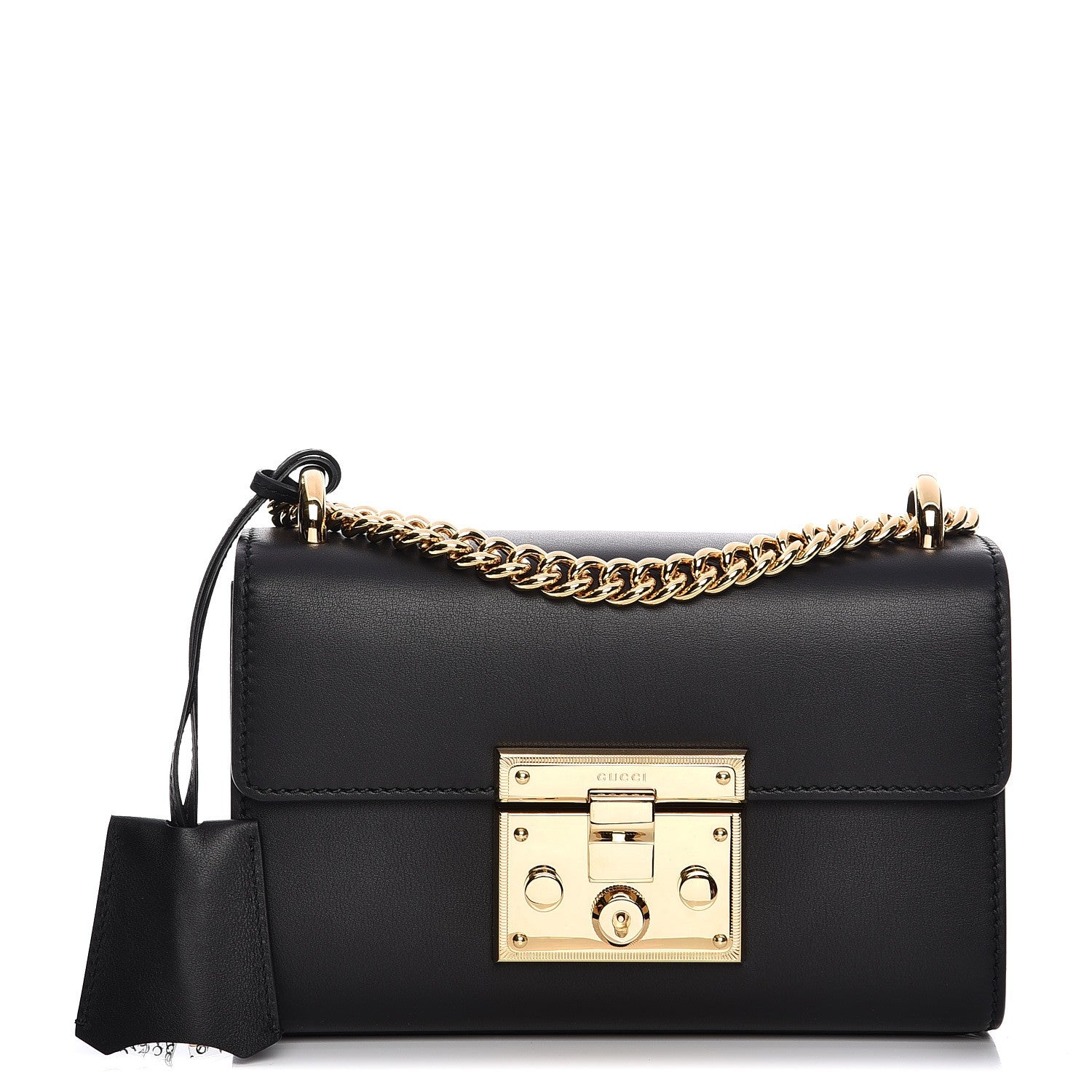 Gucci Calfskin Small Padlock Shoulder Bag Black 1 of 9