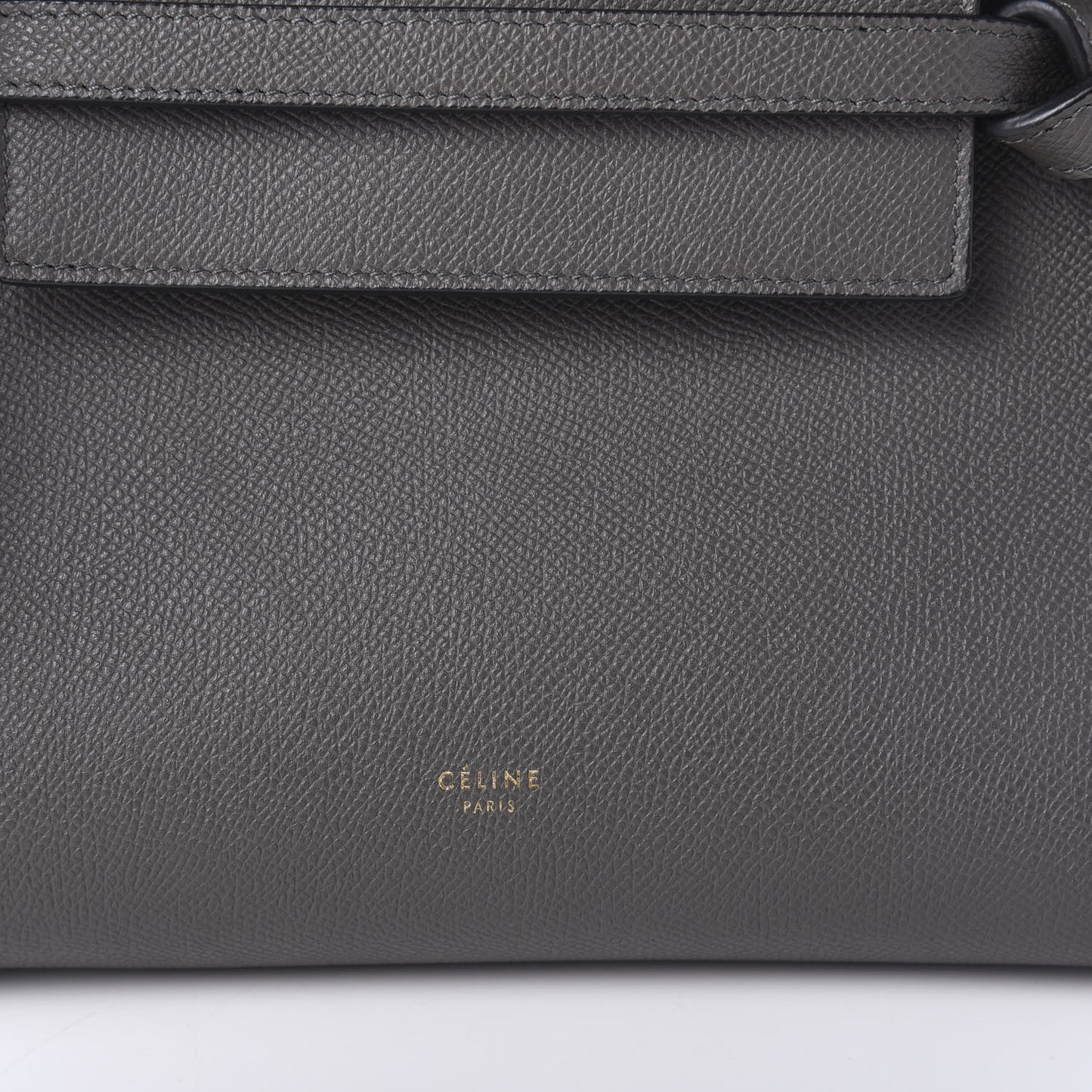 Baby Grained Calfskin Micro Belt Bag Grey