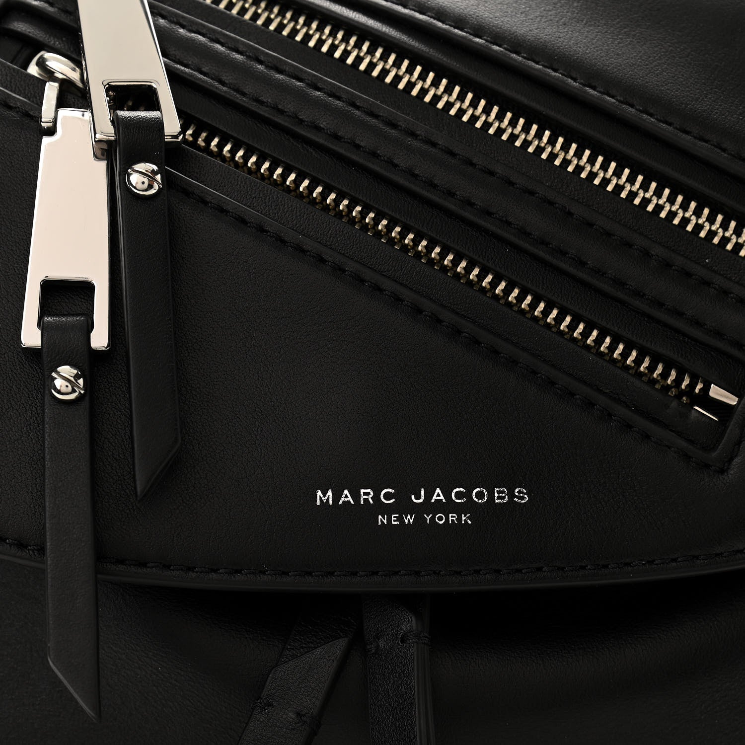 Marc Jacobs Lambskin Mid Zip Backpack Black 8 of 10