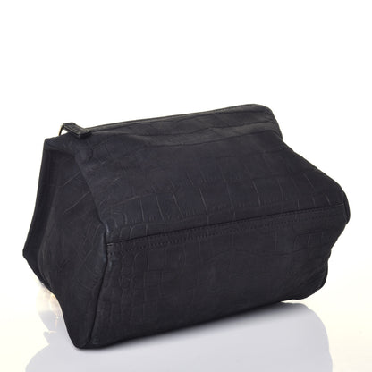Givenchy Nubuck Crocodile Embossed Small Pandora Black 5 of 9