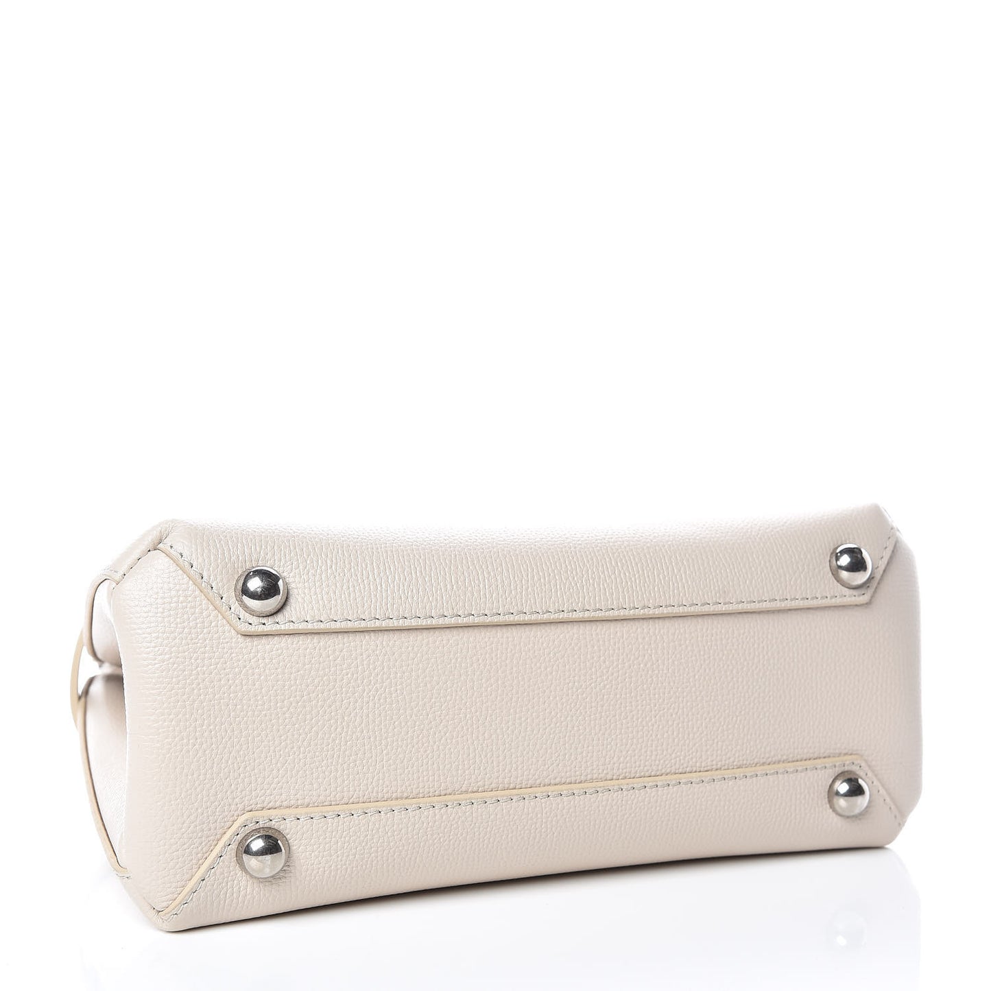 Grainy Calfskin House Check Small Banner Tote Limestone