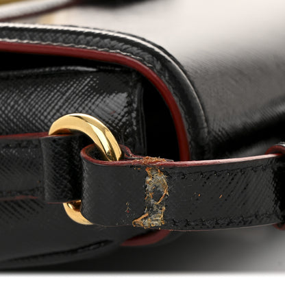 Prada Saffiano Vernice Sound Shoulder Bag Black 13 of 15