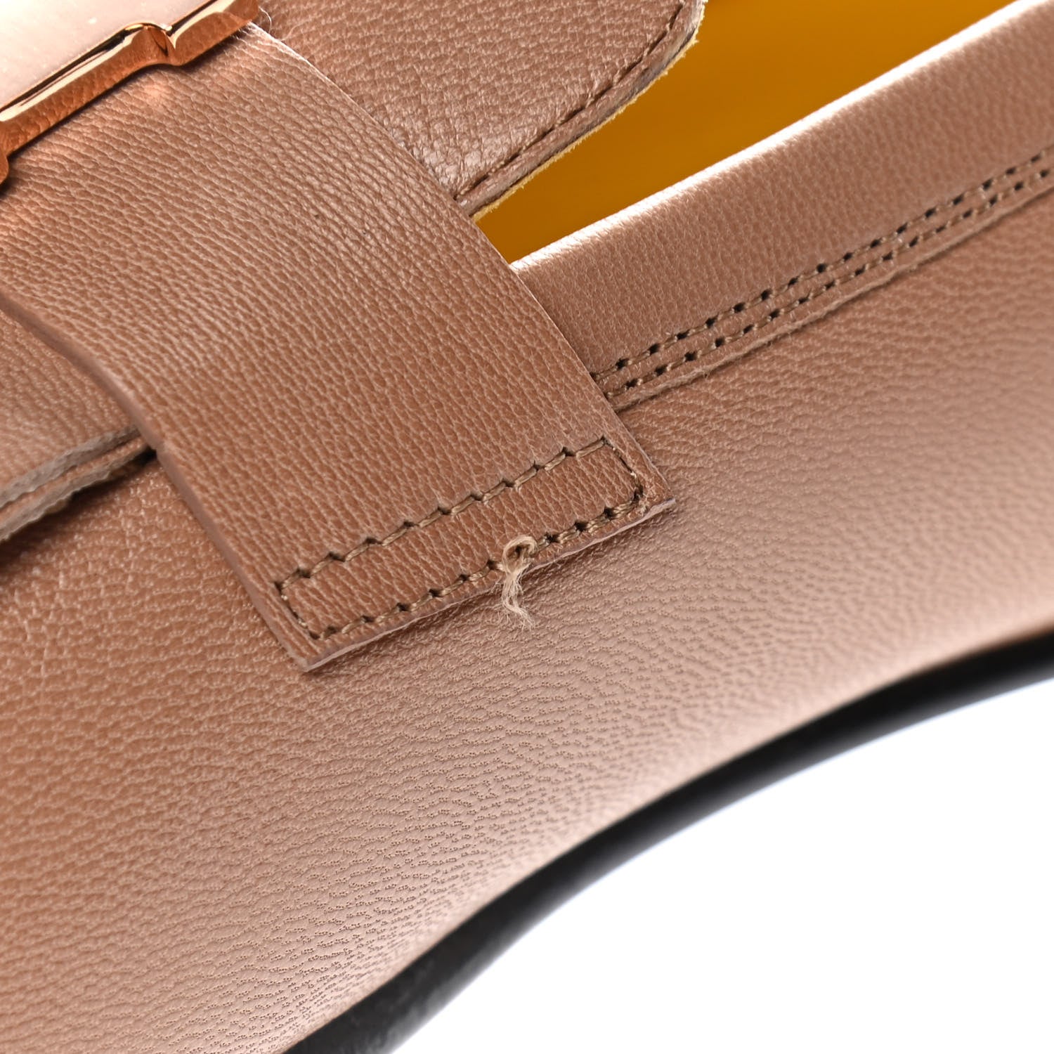 Hermes Goatskin Womens Royal Loafers 38.5 Bois De Santal 12 of 13