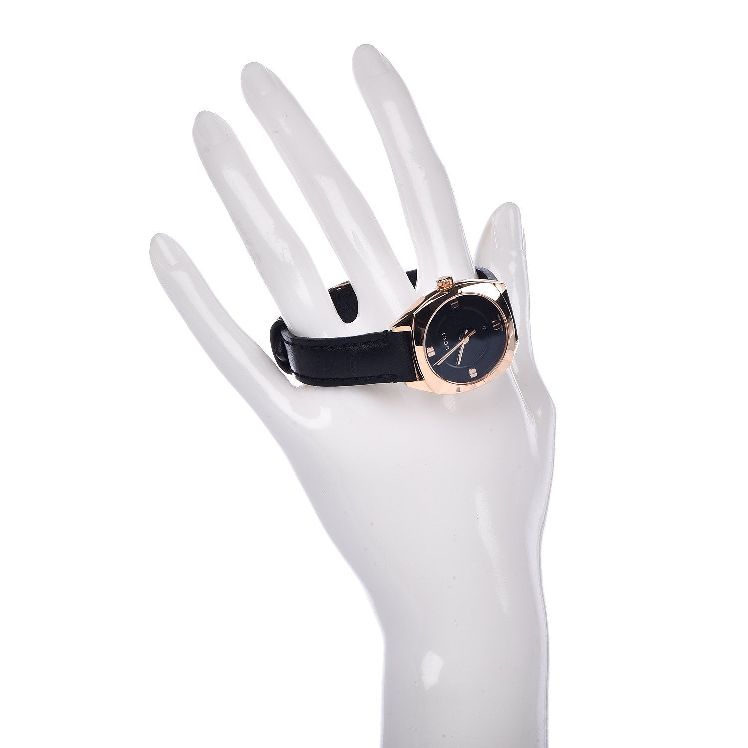 Gucci Stainless Steel Calfskin 29mm GG2570 Quartz Watch Black 2 of 11