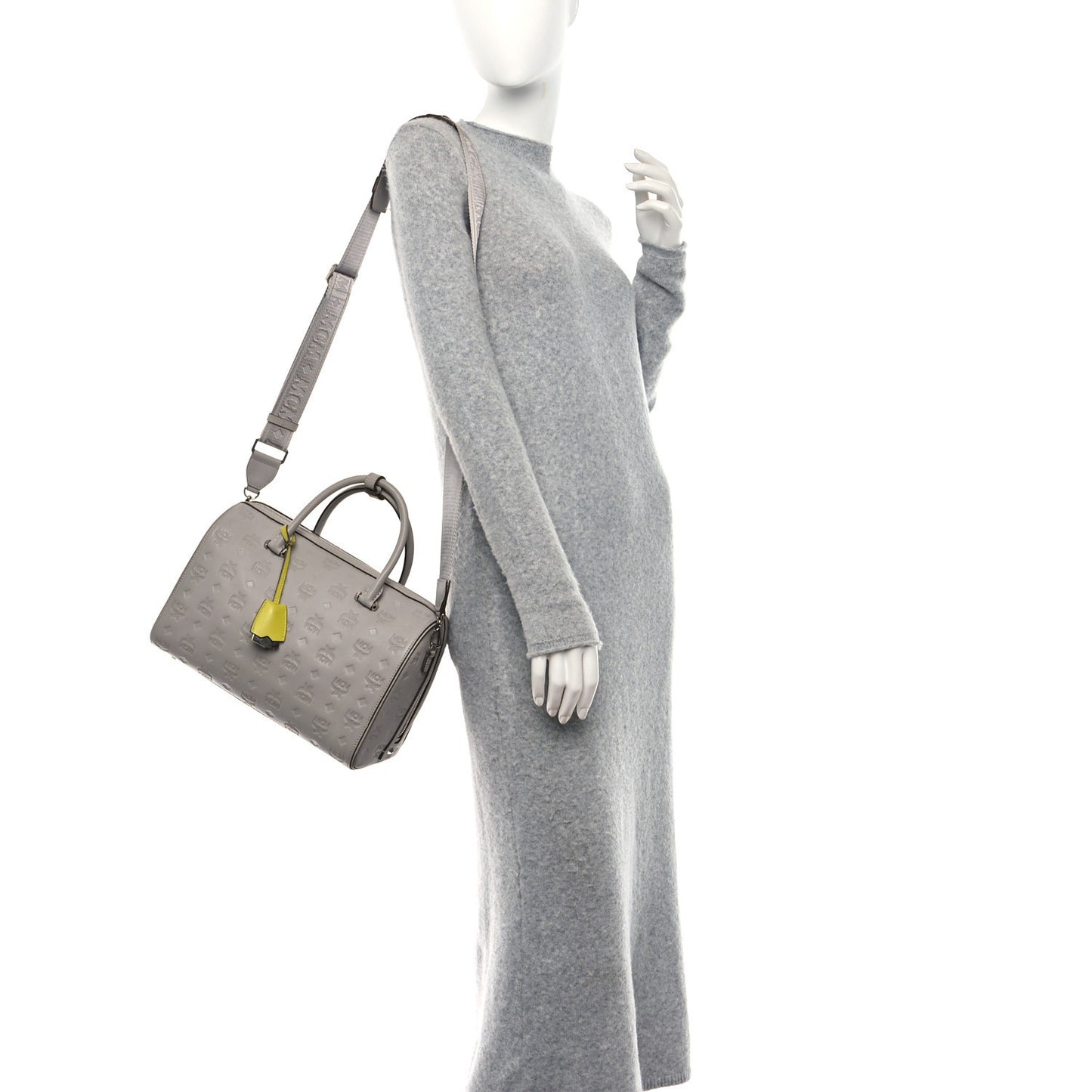 Calfskin Ottomar Monogram Essential Boston Bag Dove