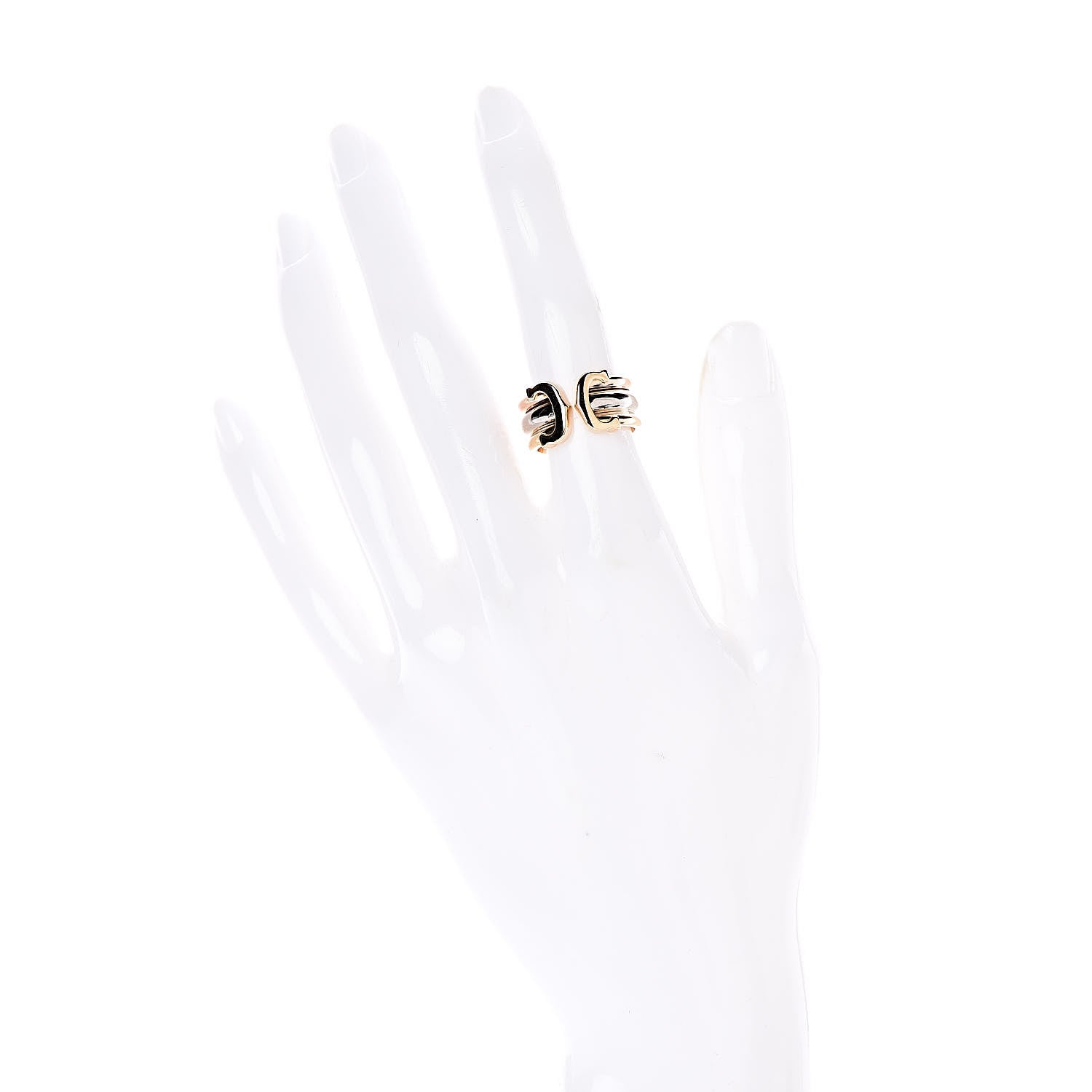 Cartier 18K Pink Yellow White Gold C De Ring 48 4.5 2 of 4