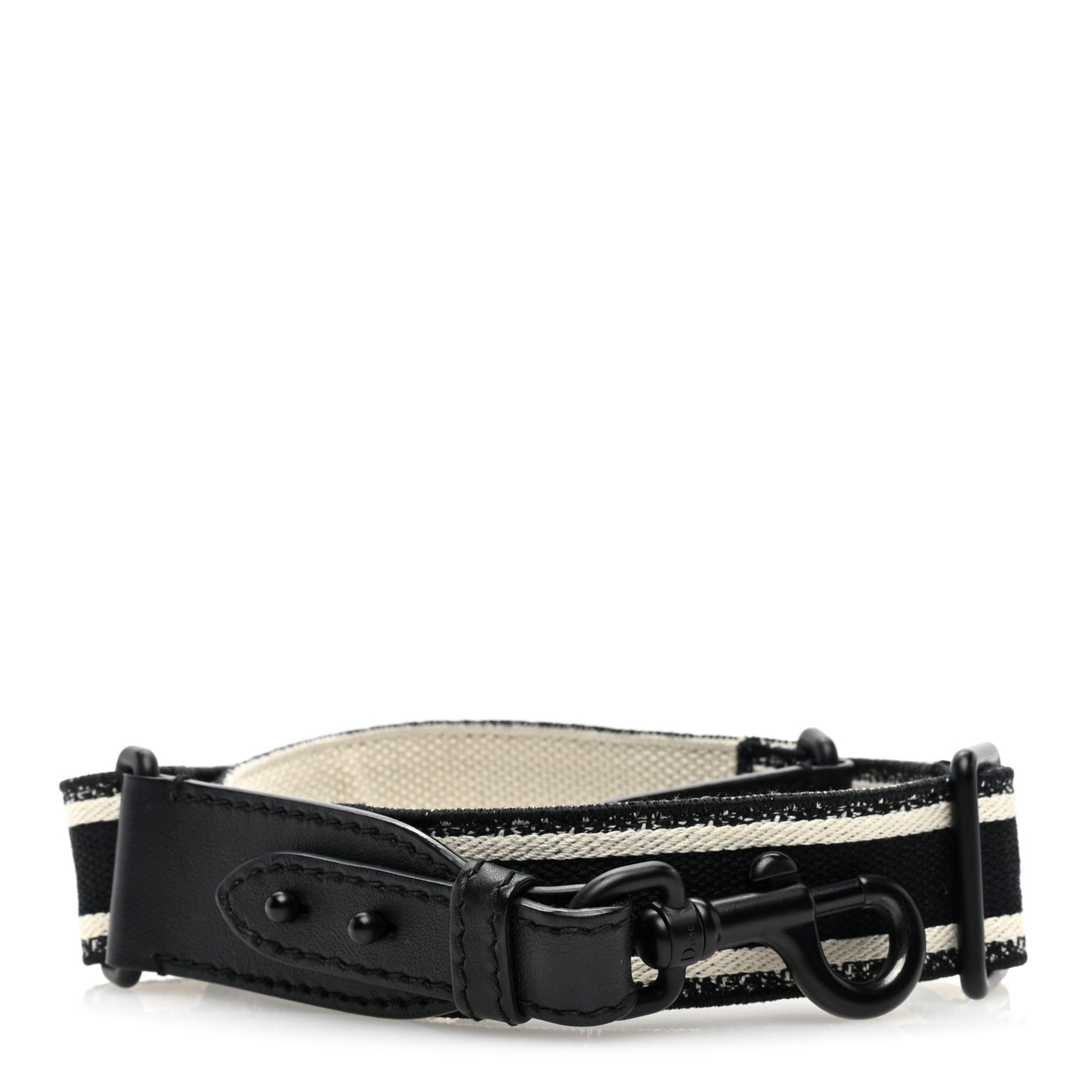 Canvas Embroidered Shoulder Strap Black Ultramatte