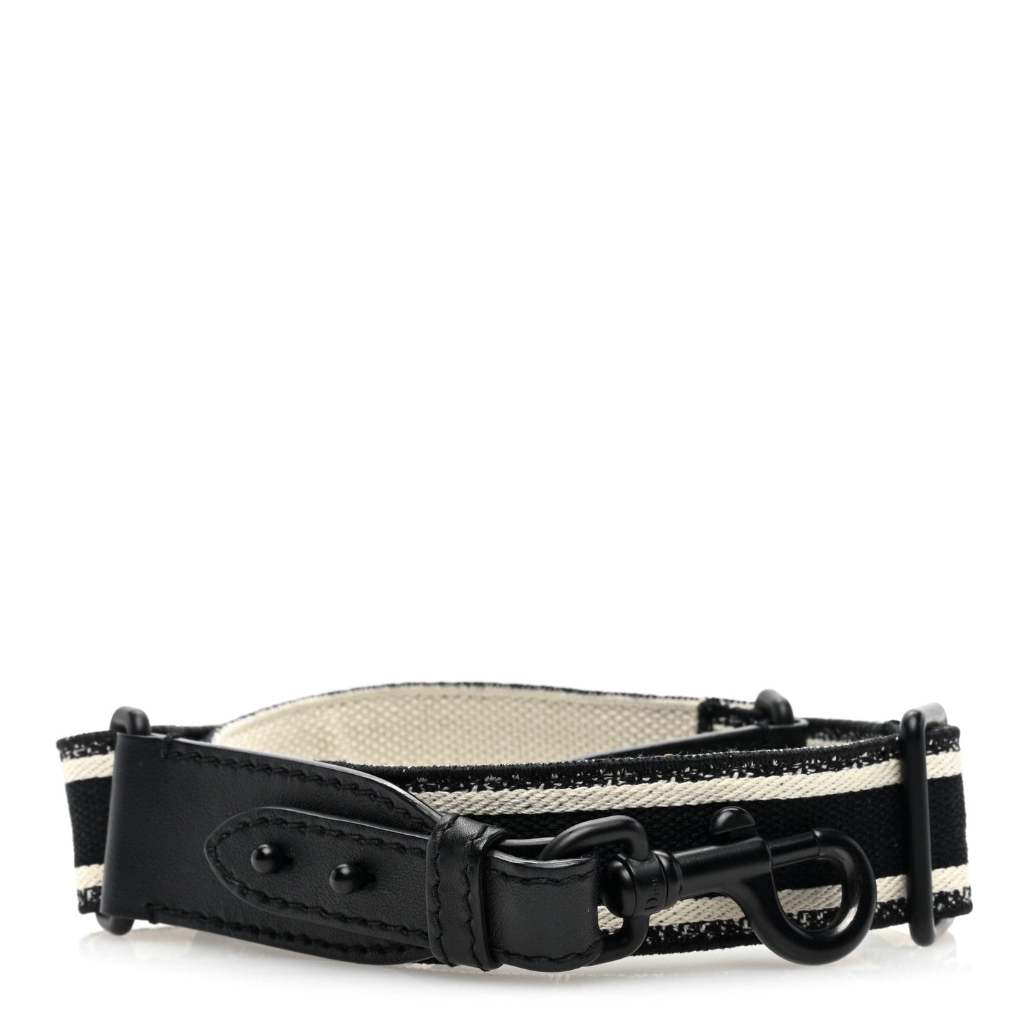 Christian Dior Canvas Embroidered Shoulder Strap Black Ultramatte 1 of 5