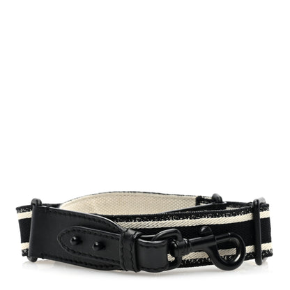 Christian Dior Canvas Embroidered Shoulder Strap Black Ultramatte 1 of 5