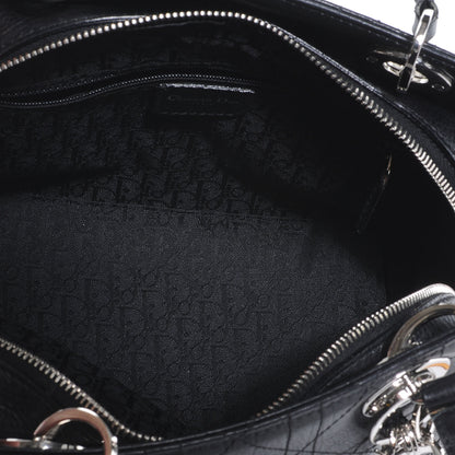 Christian Dior Leather Cannage Soft Lady Dior Small Handbag Black 5 of 7
